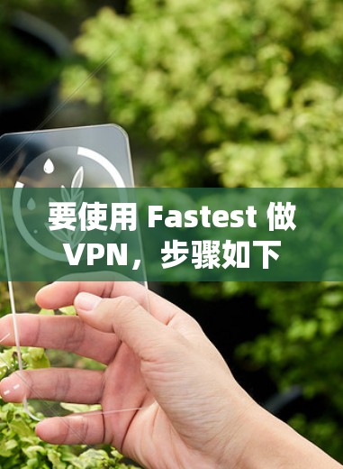 要使用 Fastest 做VPN，步骤如下