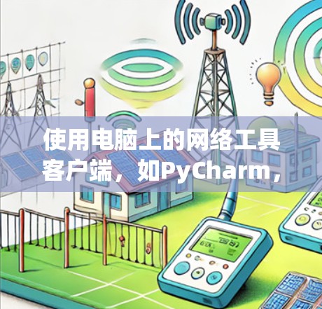 使用电脑上的网络工具客户端，如PyCharm，通常包括以下步骤