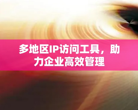多地区IP访问工具，助力企业高效管理