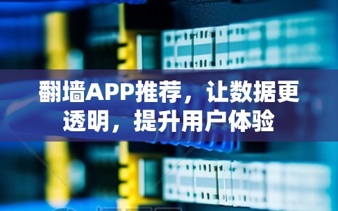 翻墙APP推荐，让数据更透明，提升用户体验