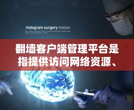 翻墙客户端管理平台是指提供访问网络资源、安装软件或下载文件的客户端,通常用于访问互联网资源或安装软件。以下是一些常见的翻墙客户端管理平台及其功能 翻墙客户端管理平台是指提供访问网络资源、安装软件或下载文件的客户端,通常用于访问互联网资源或安装软件。以下是一些常见的翻墙客户端管理平台及其功能