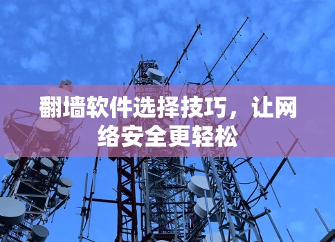 翻墙软件选择技巧,让网络安全更轻松 翻墙软件选择技巧,让网络安全更轻松